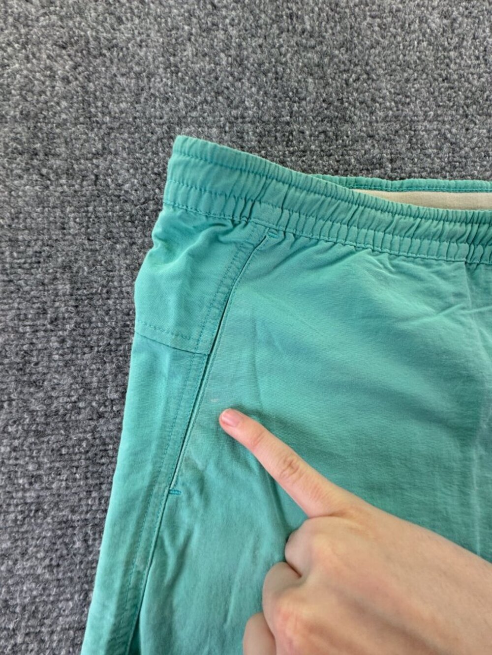 Patagonia Women Casual Outdoors Hiking Shorts Bottoms Elastic Medium Blue - Picture 9 of 16